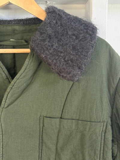 Vintage 1990s Hungarian Quilted Army Liner - Diamonds & Rust