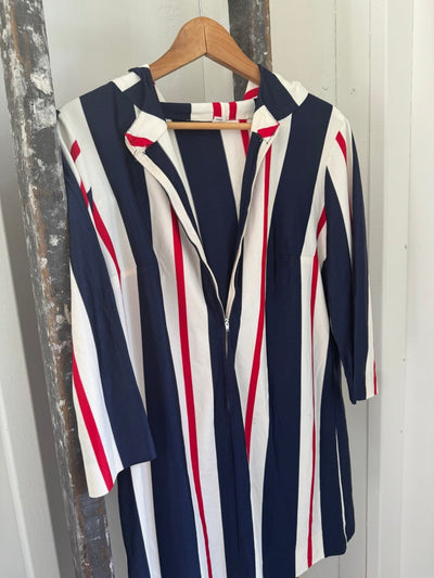 Vintage 60s Handmade Beach Cover Up - Diamonds & Rust