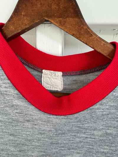 Vintage 80s Cony Rams Ringer Tee Shirt - Diamonds & Rust
