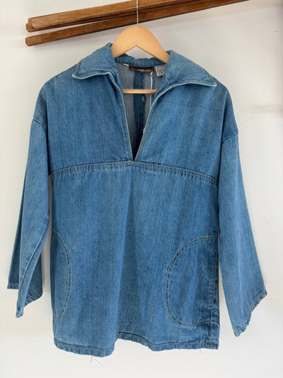 Vintage 80's Denim Pull Over - Diamonds & Rust