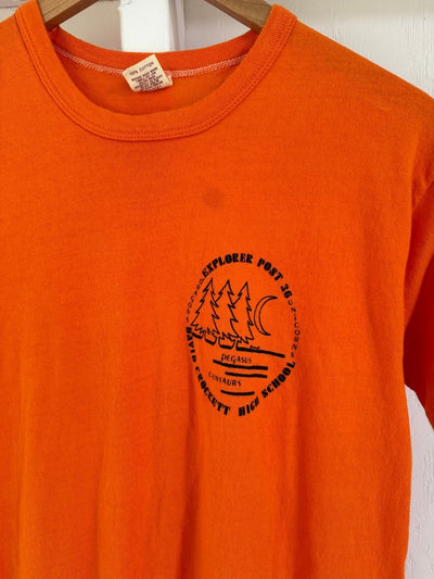 Vintage 80s Explorer Post 36 Tee Shirt - Diamonds & Rust