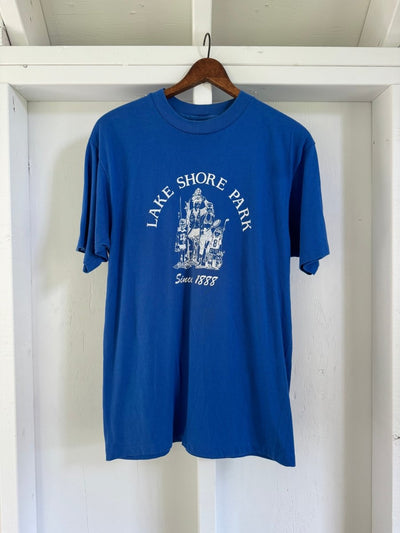 Vintage 80s Lake Shore Park Tee Shirt - Diamonds & Rust