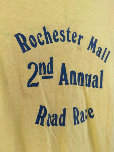 Vintage 80s Rochester Mall Road Race Tee Shirt - Diamonds & Rust