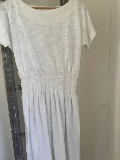 Vintage 80s White Dress - Diamonds & Rust