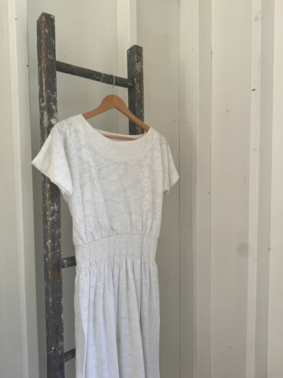 Vintage 80s White Dress - Diamonds & Rust