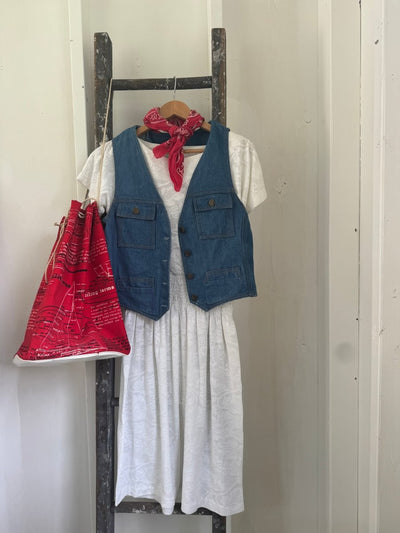 Vintage 80s White Dress - Diamonds & Rust