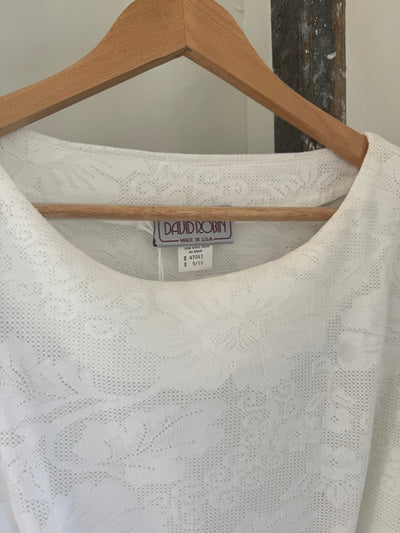 Vintage 80s White Dress - Diamonds & Rust