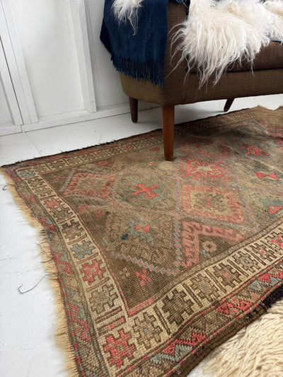 Vintage Baluchi Rug - Diamonds & Rust