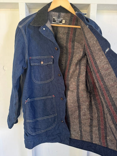Vintage Blanket Lined Denim Chore Coat - Diamonds & Rust