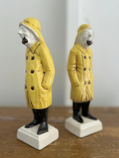 Vintage Ceramic Old Salt Duo - Diamonds & Rust