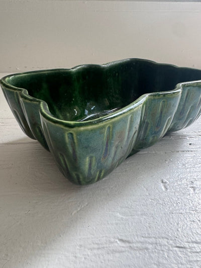 Vintage Ceramic Planter - Diamonds & Rust