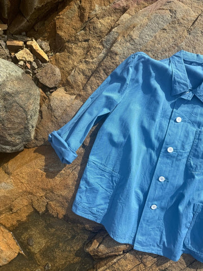 Vintage Chore Coat - Light Blue - Diamonds & Rust