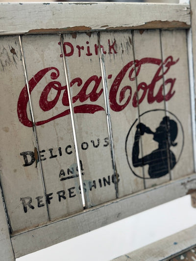 Vintage Coca Cola Folding Chair - Diamonds & Rust