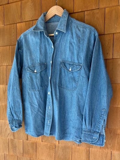 Vintage Cotton Denim Work Shirt - Diamonds & Rust
