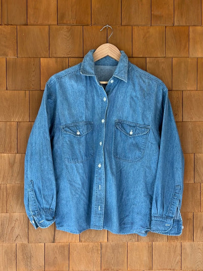 Vintage Cotton Denim Work Shirt - Diamonds & Rust