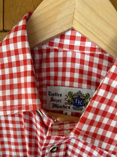 Vintage Cotton Gingham Shirt - Red - Diamonds & Rust
