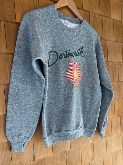 Vintage Dartmouth Heather Grey Raglan - Quilt Patch - Diamonds & Rust