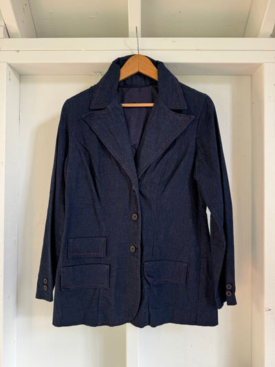 Vintage Denim Blazer - Dark - Diamonds & Rust