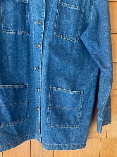 Vintage Denim Chore Coat - Diamonds & Rust