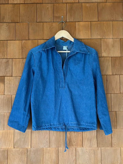 Vintage Denim Pop Over Shirt - Diamonds & Rust