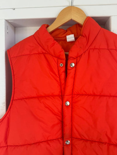 Vintage Down Vest - Orange - Diamonds & Rust