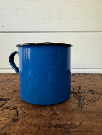 Vintage Enamel Mug 10oz Blue - Diamonds & Rust