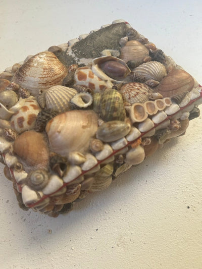 Vintage Encrusted Shell Box Art - 2 - Diamonds & Rust