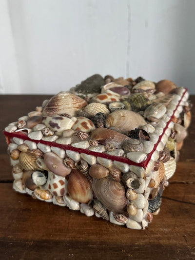 Vintage Encrusted Shell Box Art - 2 - Diamonds & Rust