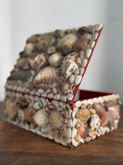 Vintage Encrusted Shell Box Art - 2 - Diamonds & Rust