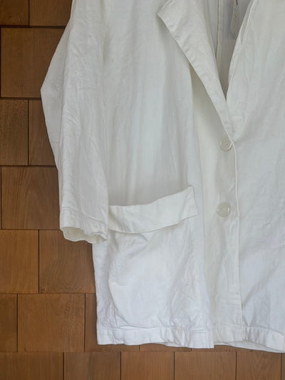 Vintage Express White Chore Coat - Diamonds & Rust