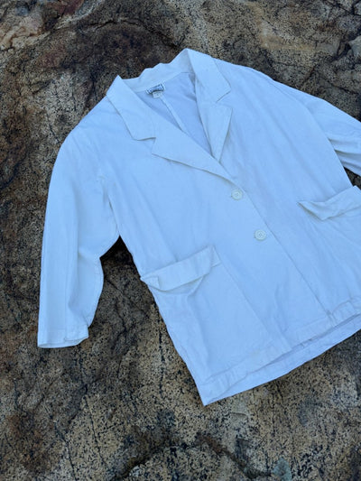 Vintage Express White Chore Coat - Diamonds & Rust