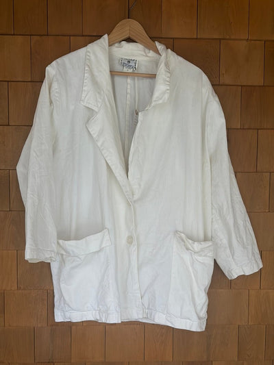 Vintage Express White Chore Coat - Diamonds & Rust
