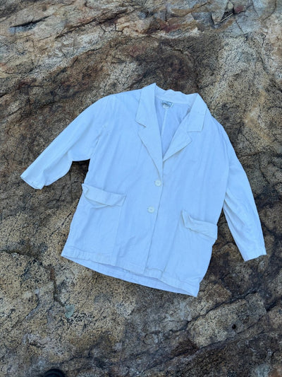 Vintage Express White Chore Coat - Diamonds & Rust