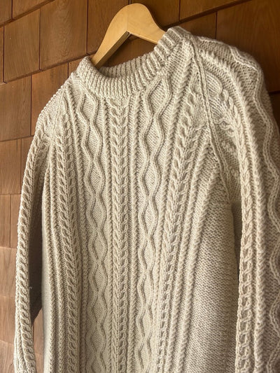 Vintage Fisherman's Wool Sweater - Diamonds & Rust