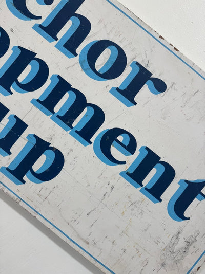 Vintage Handpainted Sign - Diamonds & Rust