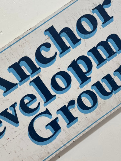 Vintage Handpainted Sign - Diamonds & Rust