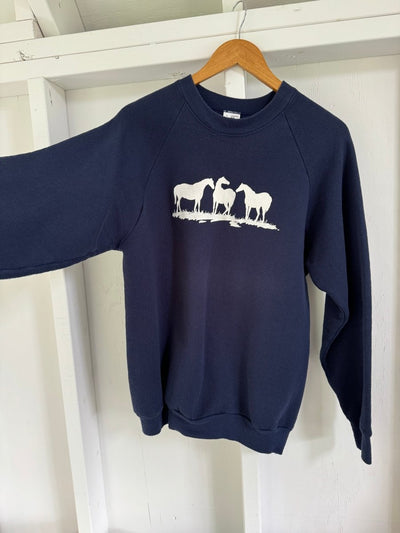 Vintage Horse Trio Raglan - Diamonds & Rust