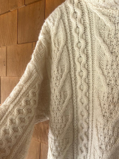 Vintage Inis Crafts Wool Sweater - Mock Neck - Diamonds & Rust