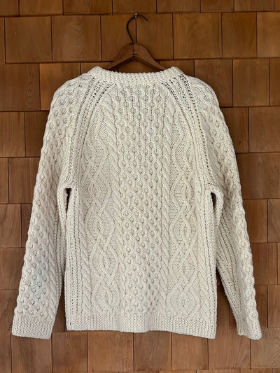 Vintage Irish Cottage Cardigan Sweater - Diamonds & Rust