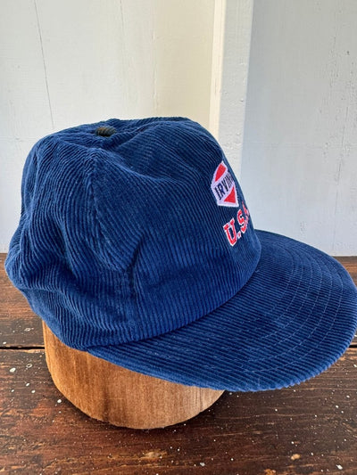 Vintage Irving USA Corduroy Hat - Diamonds & Rust