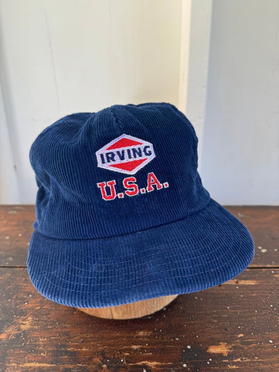 Vintage Irving USA Corduroy Hat - Diamonds & Rust