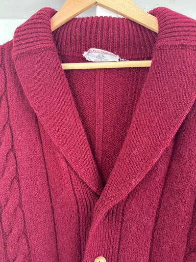 Vintage Italian Wool Sweater - Diamonds & Rust