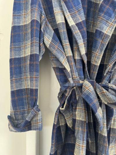 Vintage Kentfield Wool Plaid Robe - Diamonds & Rust