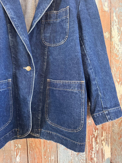 Vintage Liz Wear Denim Blazer - Diamonds & Rust