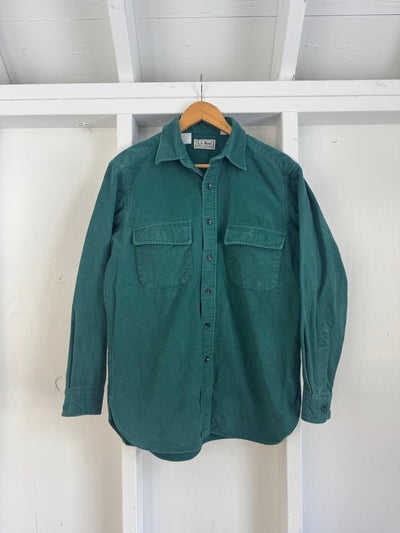 Vintage LL Bean Chamois Shirt - Faded Green - Diamonds & Rust