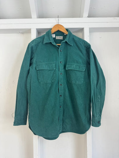 Vintage LL Bean Chamois Shirt - Faded Green - Diamonds & Rust