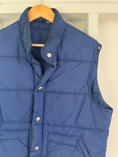 Vintage LL Bean Down Vest - Navy Blue - Diamonds & Rust