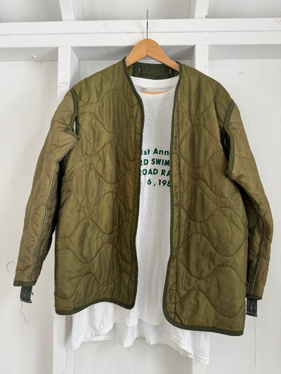 Vintage Military - Issued Quilted Liner Coat - Diamonds & Rust
