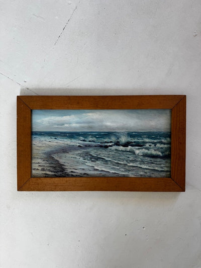 Vintage Moody Seascape Painting - Diamonds & Rust