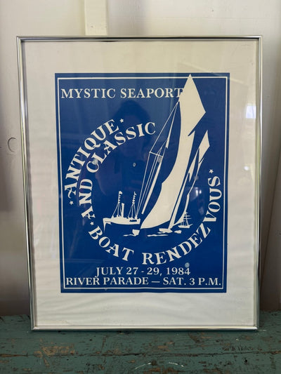 Vintage Mystic Seaport Boat Rendezvous Print - 1984 - Diamonds & Rust